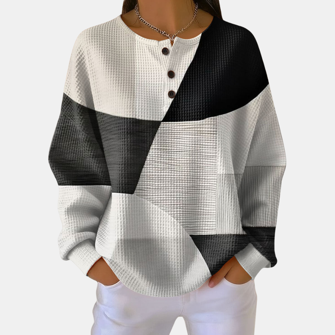 Nadia | Modern Contrasterend Trui