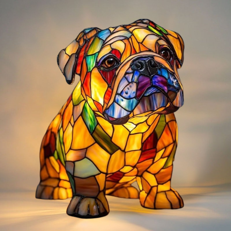 Franse bulldog lamp