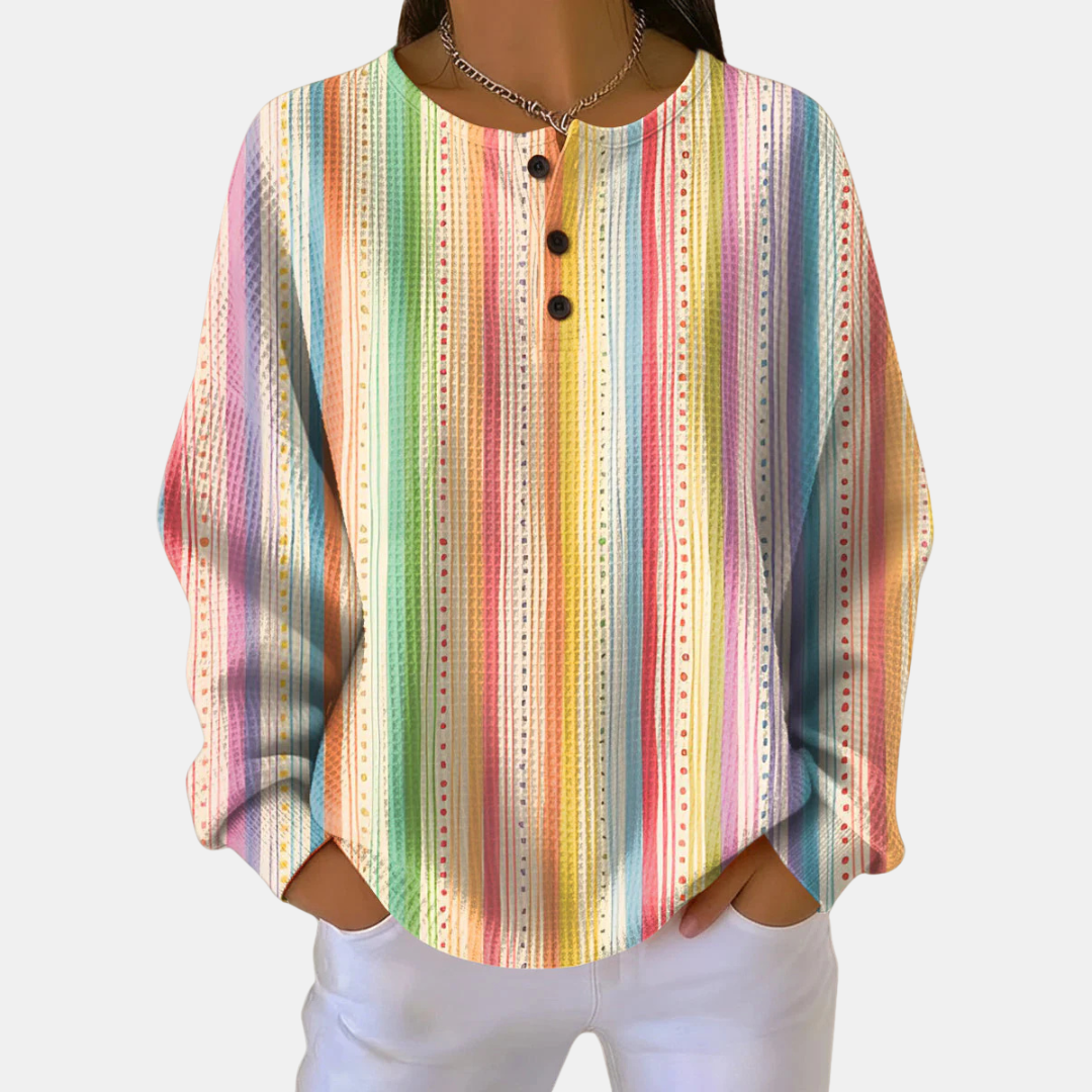 Yara | Kleurrijke Strepen Trui