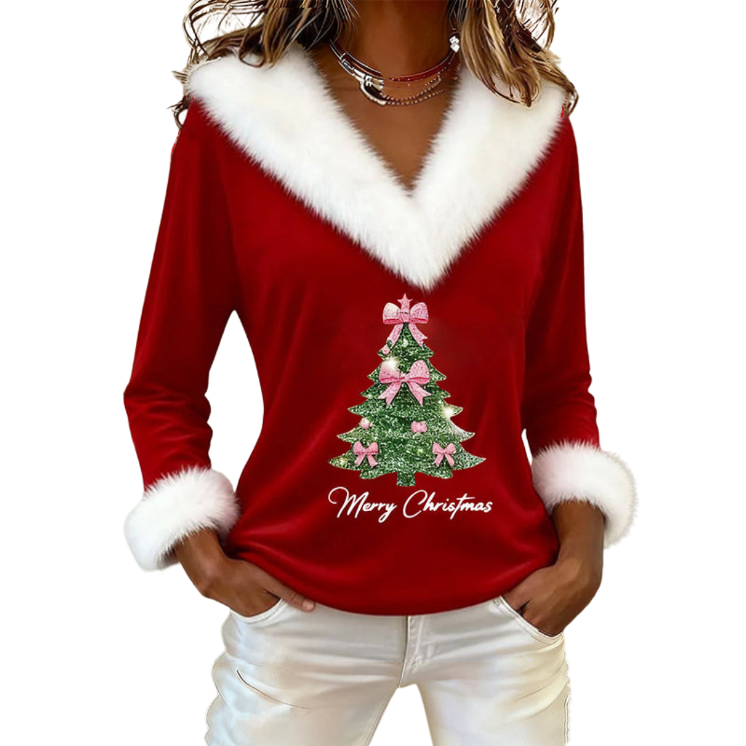 Fiorenza | Christmas Velvet Top