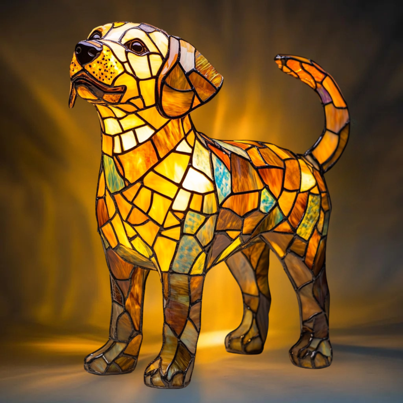 Golden retriever lamp