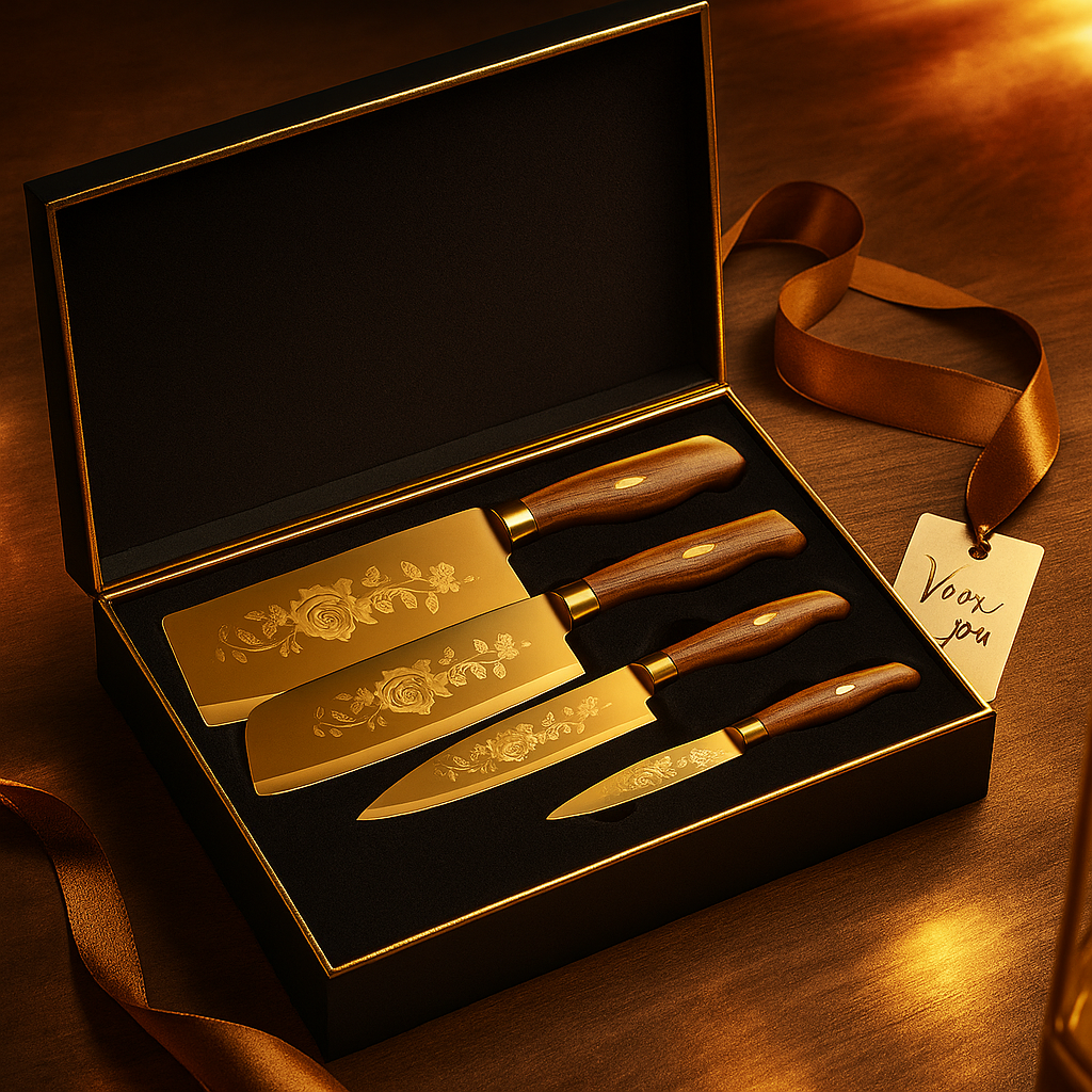 Gouden titanium chefs set