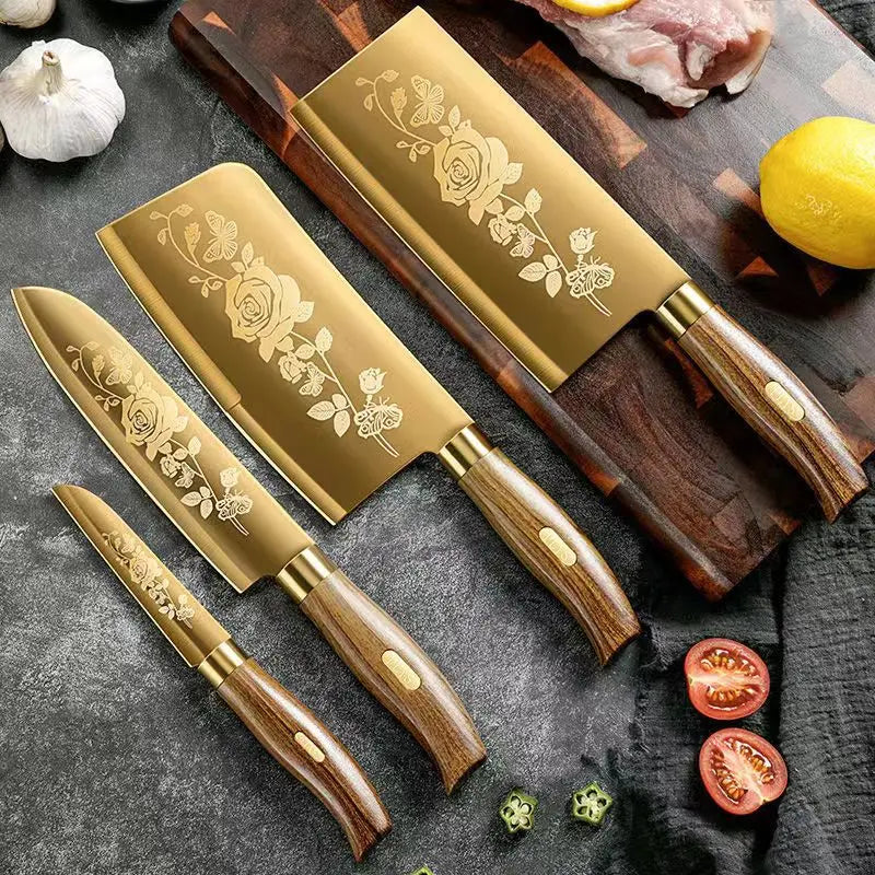 Gouden titanium chefs set