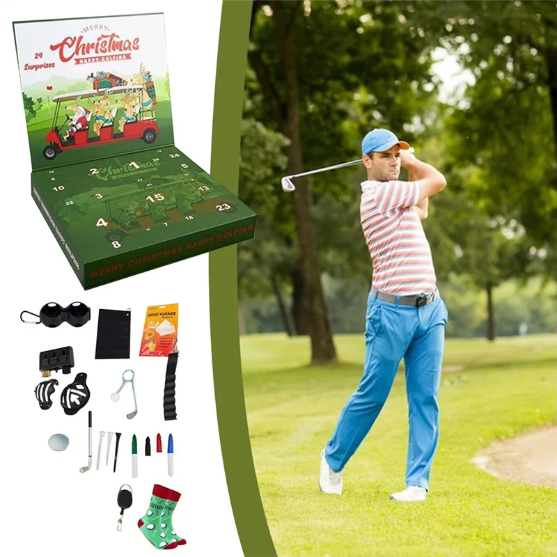 Advent Calendar 2025 Golf Decorations Christmas For Shelf Desk Office Living Room Small Sports Tools