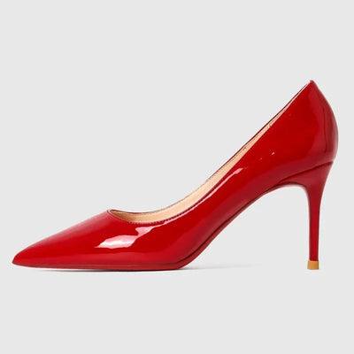 Heels For women 2025 Trend Leather Luxury Red Bottom High Heels 12cm Pointed Toe Stiletto Pumps Elegant Sexy Party Wedding Shoes