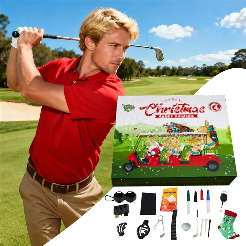 Advent Calendar 2025 Golf Decorations Christmas For Shelf Desk Office Living Room Small Sports Tools