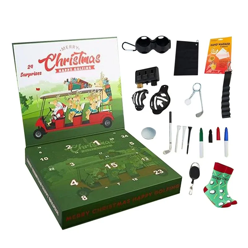 Advent Calendar 2025 Golf Decorations Christmas For Shelf Desk Office Living Room Small Sports Tools
