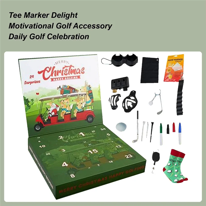 Advent Calendar 2025 Golf Decorations Christmas For Shelf Desk Office Living Room Small Sports Tools