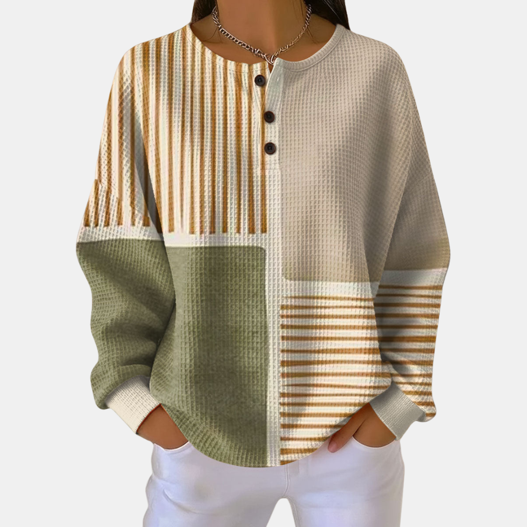 Mila | Zachte Patchwork Trui