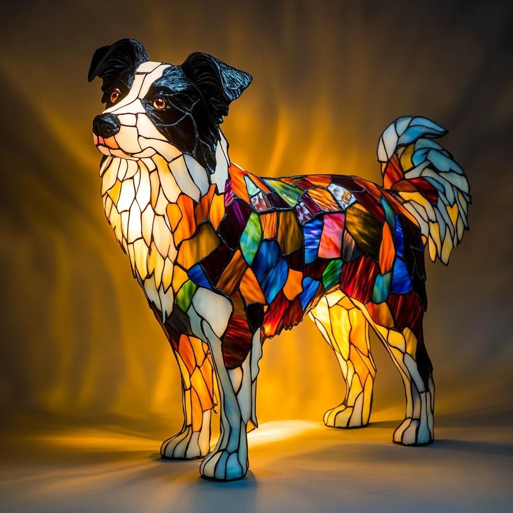 Border Collie lamp